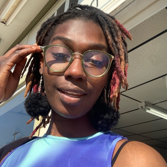 Handmade Puffball Earrings - Picture 3 of 3